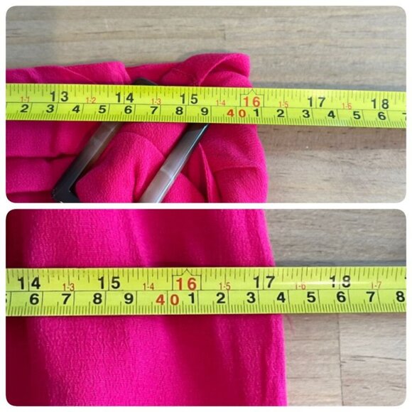 J.O.A Just One Answer Heidi Faux Wrap Midi Pencil Skirt MEDIUM Hot Pink - Picture 6 of 9